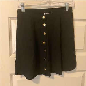 Reformation black skirt with buttons